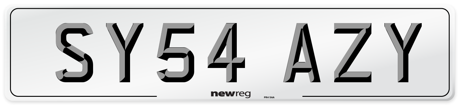 SY54 AZY Number Plate from New Reg